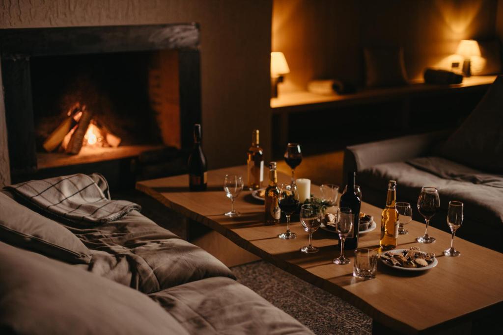 Nápoje v ubytování Alpina Hotel