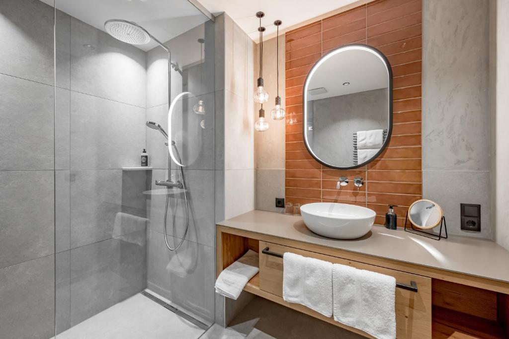 Koupelna v ubytování tilia living - b&b mit dem Komfort eines kleinen, feinen Hotels