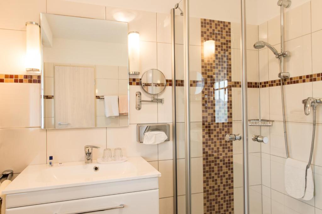 Koupelna v ubytování Hotel Pieper-Kersten
