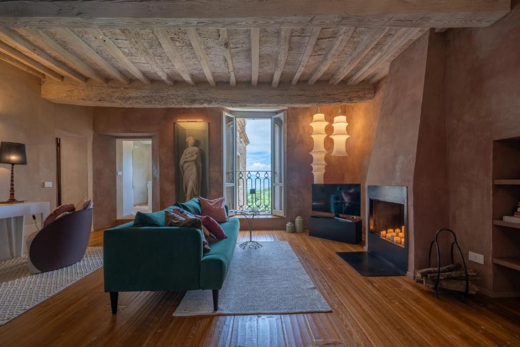 Χώρος καθιστικού στο La Loggia Apartment