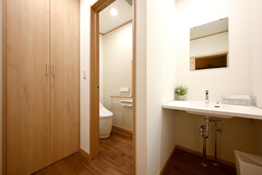 Koupelna v ubytování Hideaway Tabaki