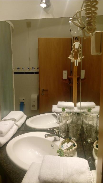 Koupelna v ubytování Hotel Scaletta