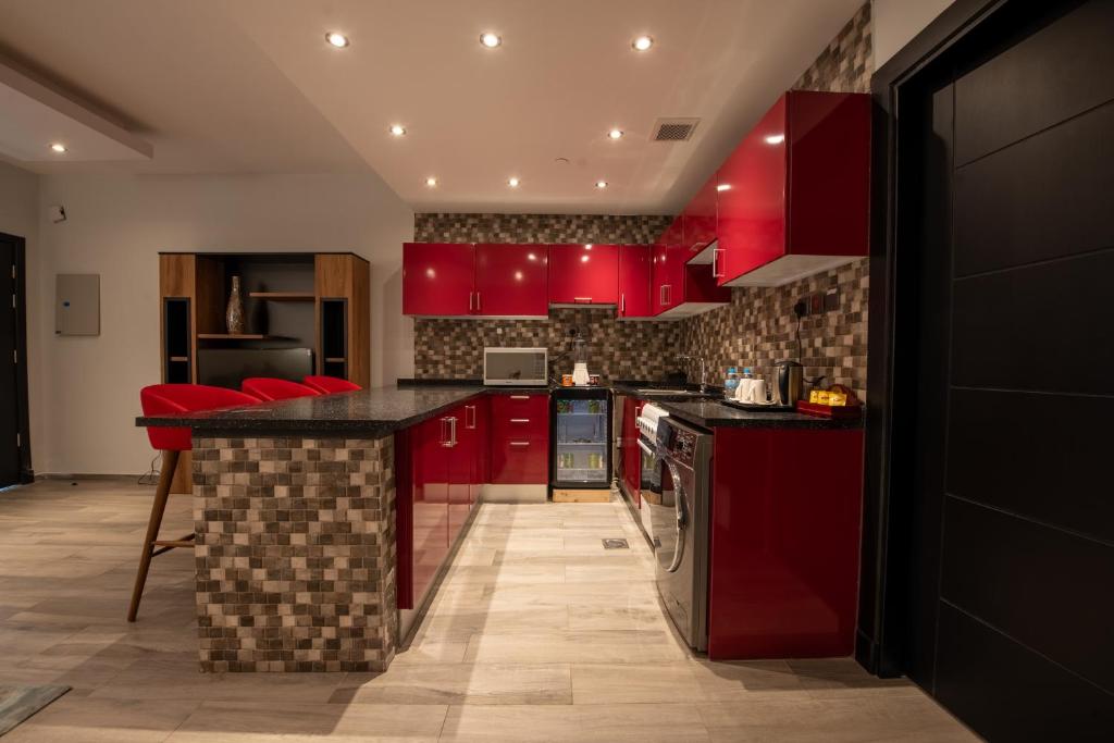 Kuchyň nebo kuchyňský kout v ubytování Andalus Habitat Hotel