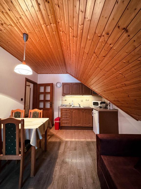 Kuchyň nebo kuchyňský kout v ubytování Apartmany Kolb Ramzová