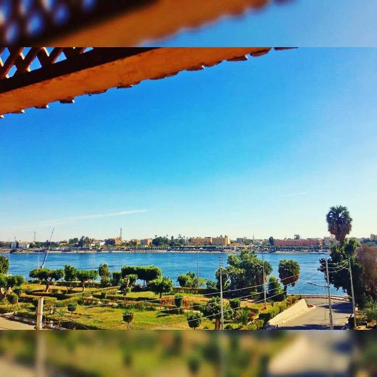 a view of a body of water from a fence at Top View in Luxor