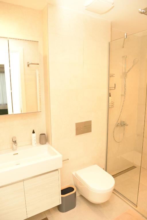 Koupelna v ubytování Apartman Julija