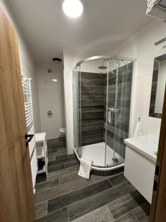Koupelna v ubytování Apartmány VESNA