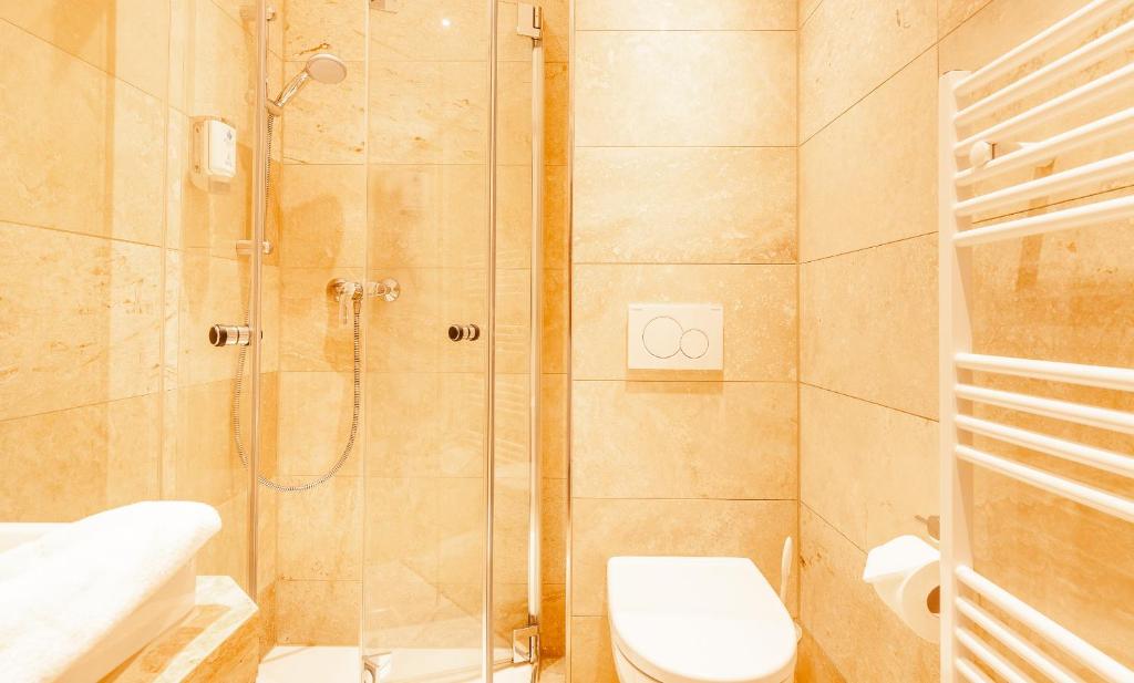 Koupelna v ubytování Hotel Friese