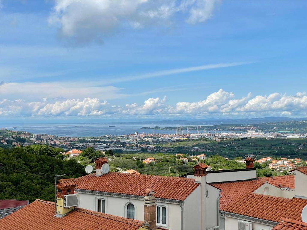 a view from the roof of a building at Casa Capodistria with sea view in Koper