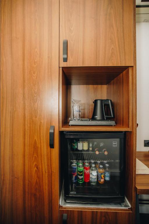 Kuchyň nebo kuchyňský kout v ubytování Garni Hotel Radović