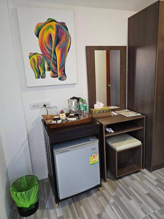 Kuchyň nebo kuchyňský kout v ubytování Samui Green Hotel