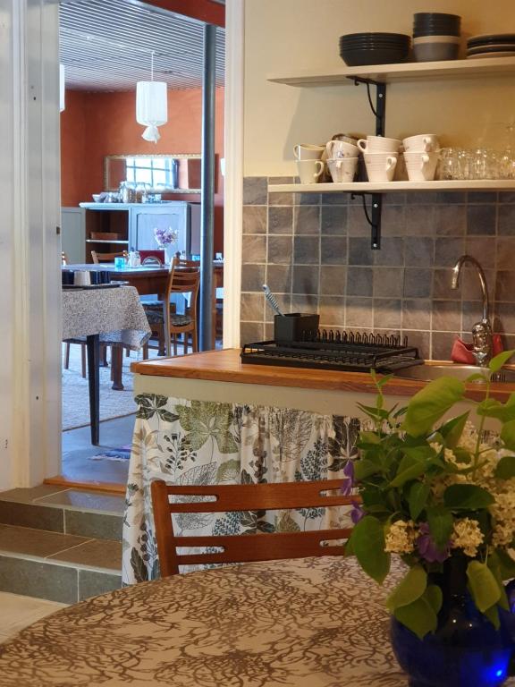 Kuchyň nebo kuchyňský kout v ubytování Bed & Breakfast Vinkille