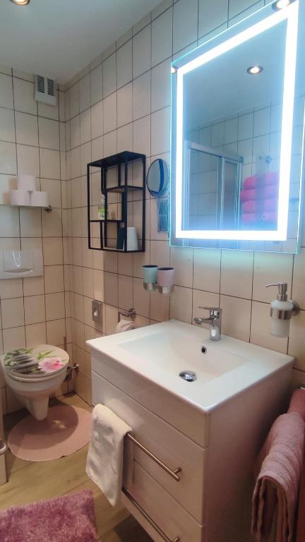 Koupelna v ubytování Apartment Rahm