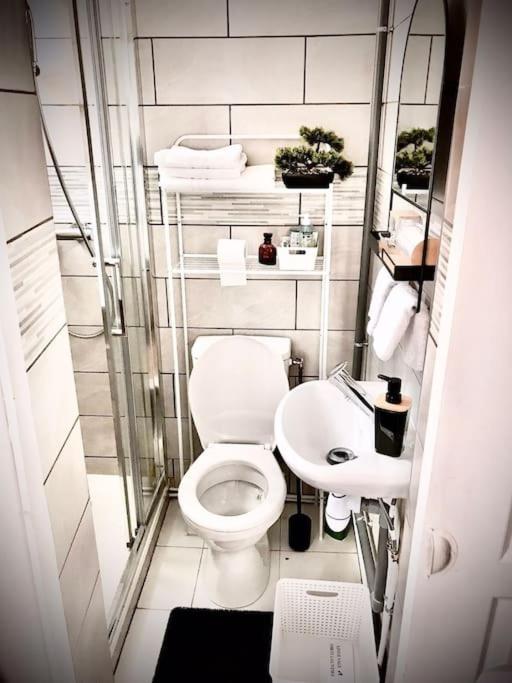 Koupelna v ubytování Très joli appartement à Puteaux centre ville