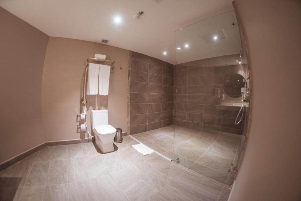 Koupelna v ubytování Hotel F25