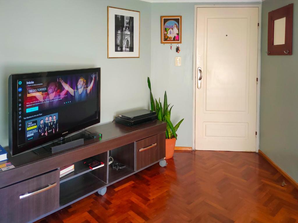 TV a/nebo společenská místnost v ubytování Las Tejas