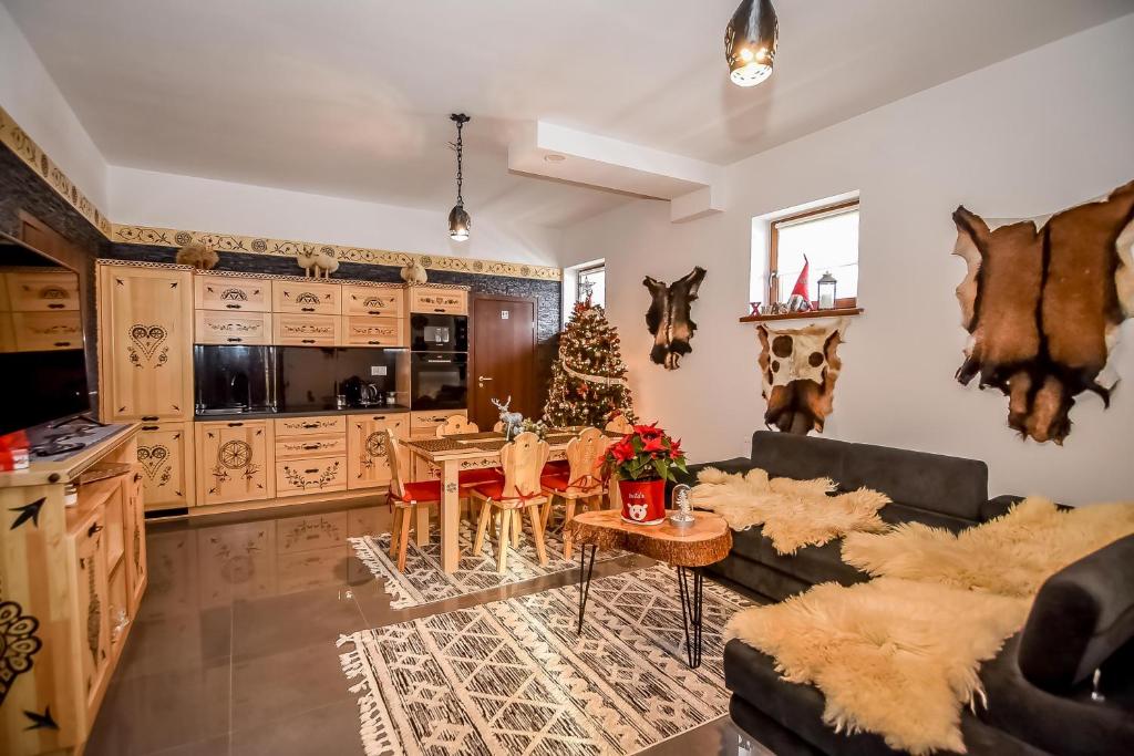 Kuchyň nebo kuchyňský kout v ubytování "CZARNA TURNIA"-Apartamenty