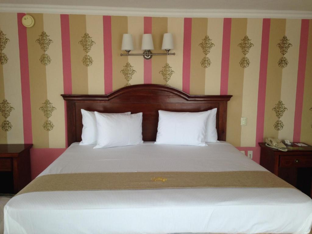 Postel nebo postele na pokoji v ubytování Hotel Plaza Colonial