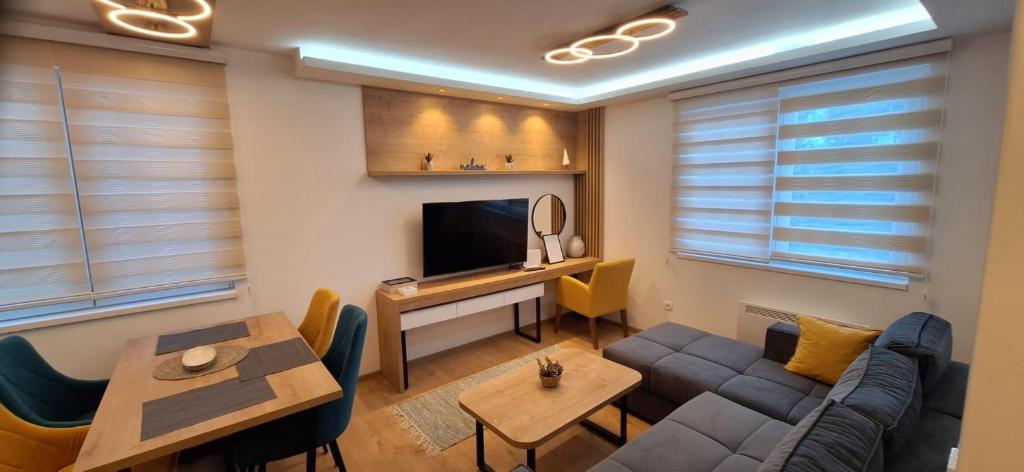 TV a/nebo společenská místnost v ubytování Vila Jahor - Apartman Sofija 9