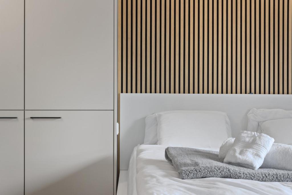 Postel nebo postele na pokoji v ubytování Gästehaus für 3 - Sauna - Terrasse - WLAN - Küche