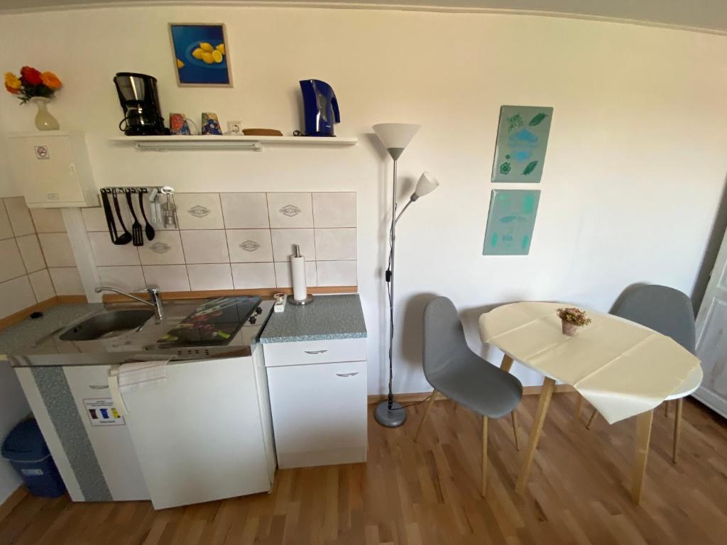 Kuchyň nebo kuchyňský kout v ubytování Aparthotel " Zur Müritz"