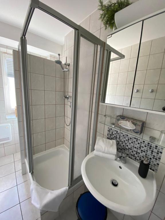 Koupelna v ubytování Aparthotel " Zur Müritz"