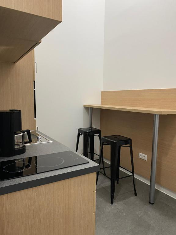 Kuchyň nebo kuchyňský kout v ubytování Fabella Flats Forchheim