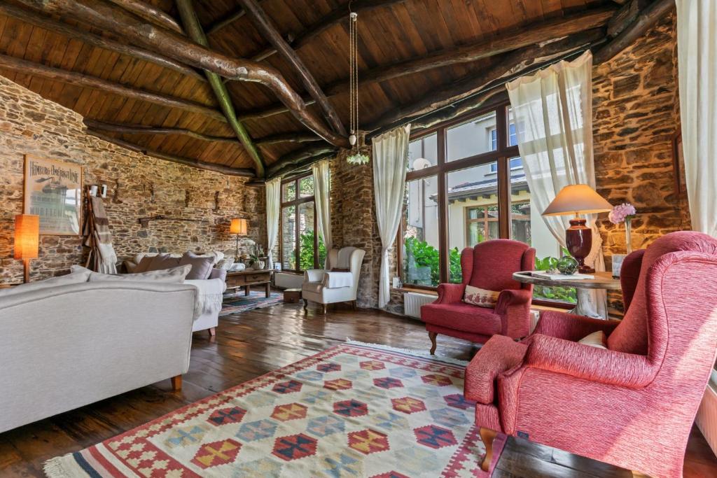 Posezení v ubytování Casa Peleyón