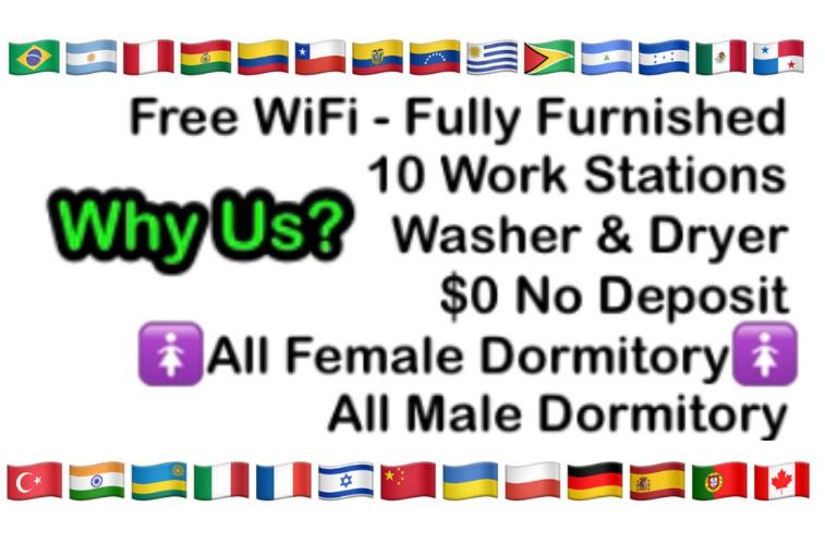 a screenshot of a text message with different countries at Miami on a Budget Under New Management All Female Rooms - All Men Rooms in Miami