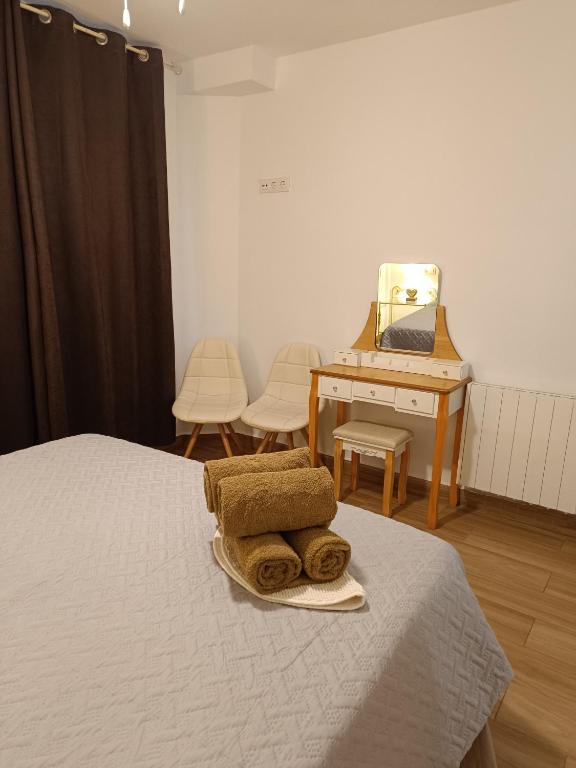 Postel nebo postele na pokoji v ubytování Vera Natura, Apartamento Alma