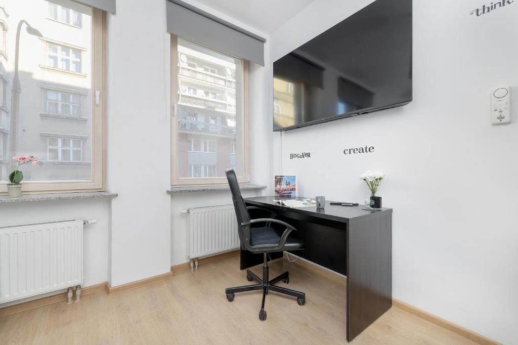 Kuchyňa alebo kuchynka v ubytovaní Lea Apartments Kraków Krowodrza by Noclegi Renters