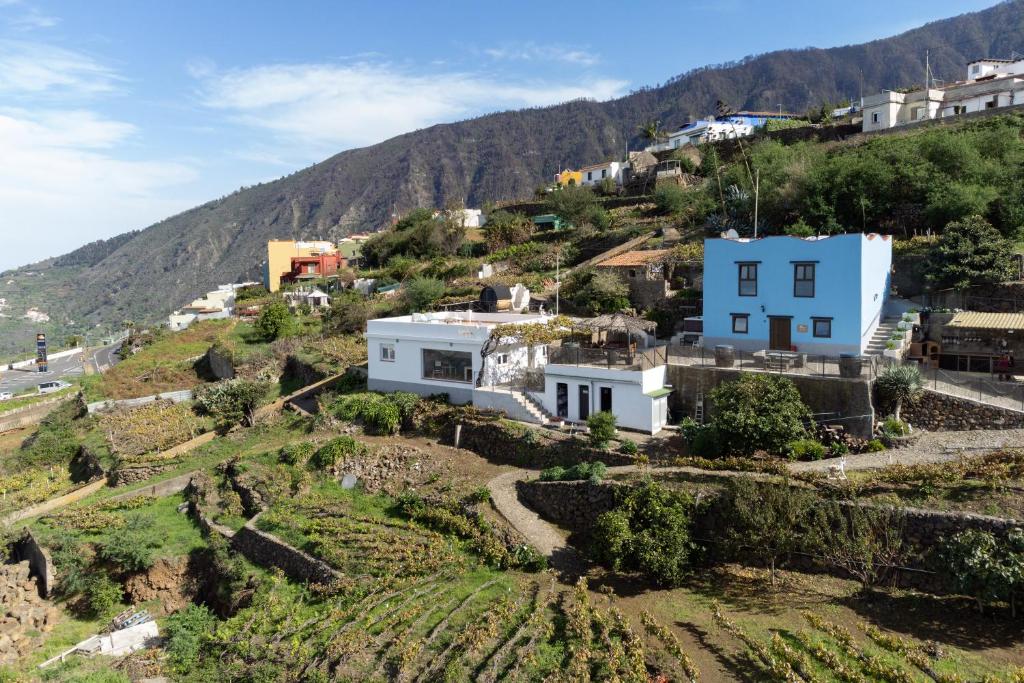 a small village on a hill with houses at EK Las Vistas Finca el Milagro in La Orotava