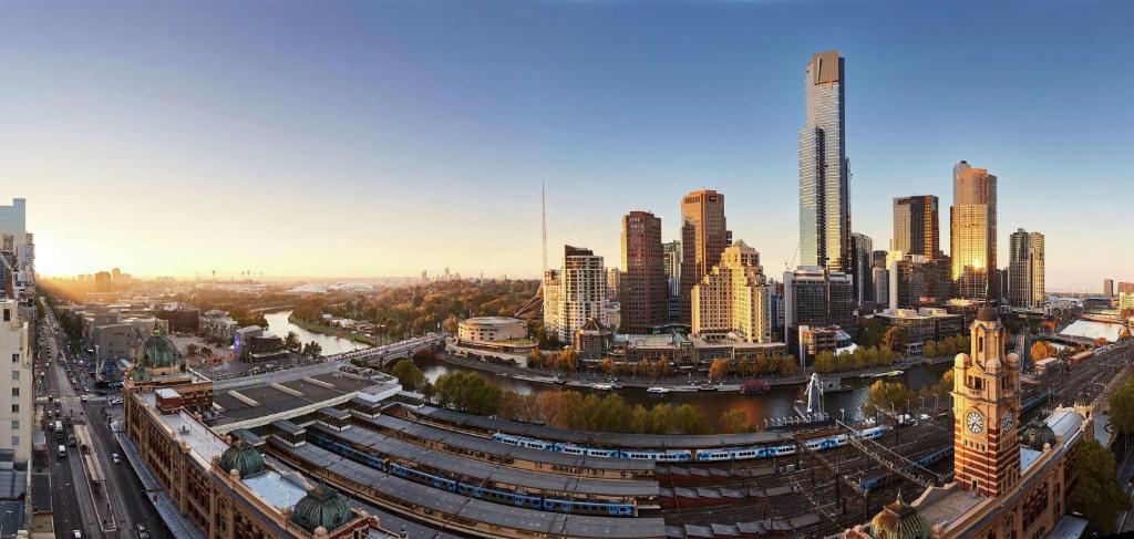 Nespecifikovaný výhled na destinaci Melbourne nebo výhled na město při pohledu z hotelu