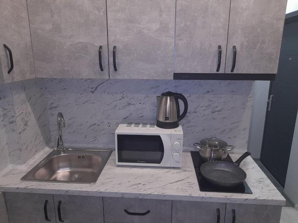 Dapur atau dapur kecil di Freedom apartments in city center