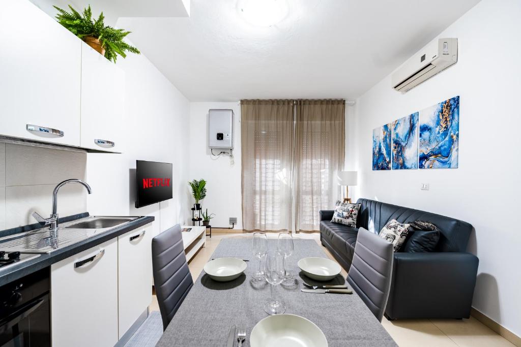 Kuchyň nebo kuchyňský kout v ubytování The Base - Comfort a Milano