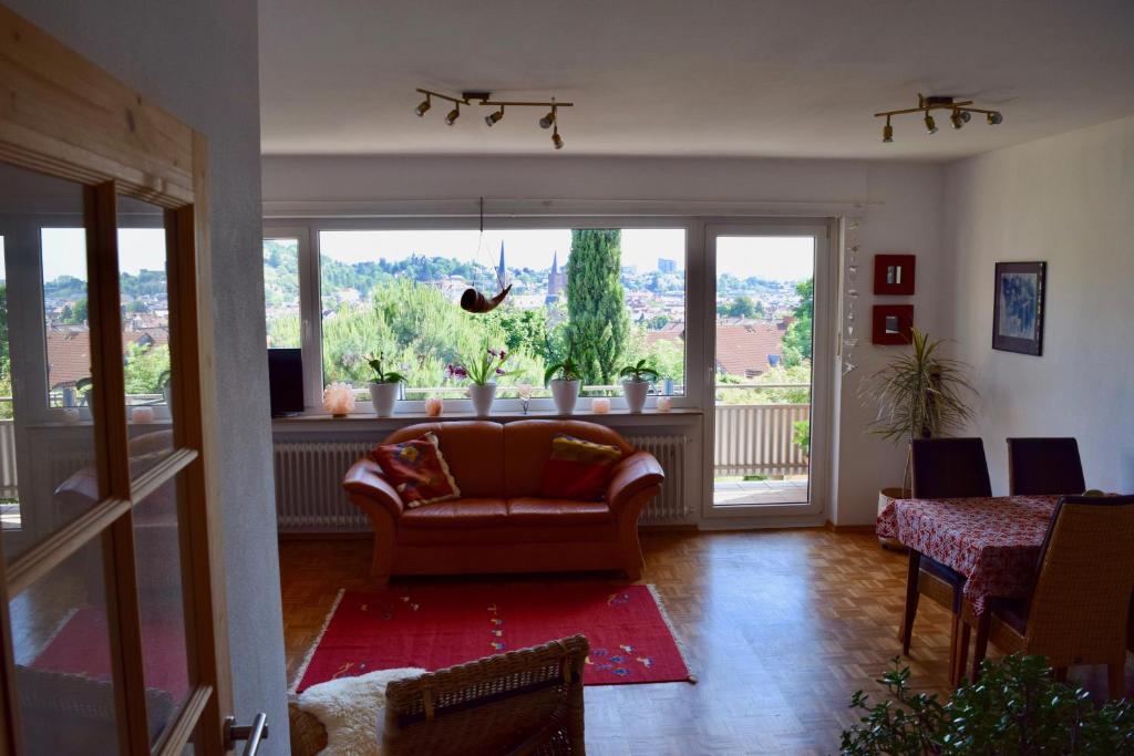 O zonă de relaxare la Ferienwohnung Ruth