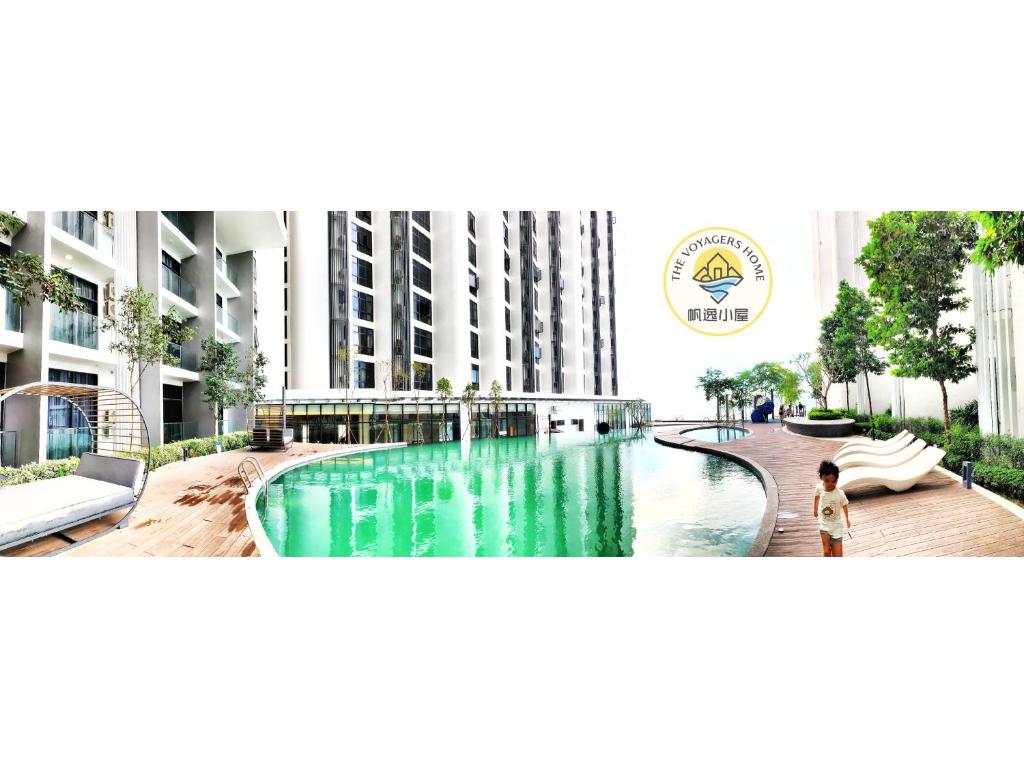 Bazén v ubytování Sea Park LeSu 8 The Shore KK I 1 plus 1 Room 2-5 Pax 홈스테이 nebo v jeho okolí