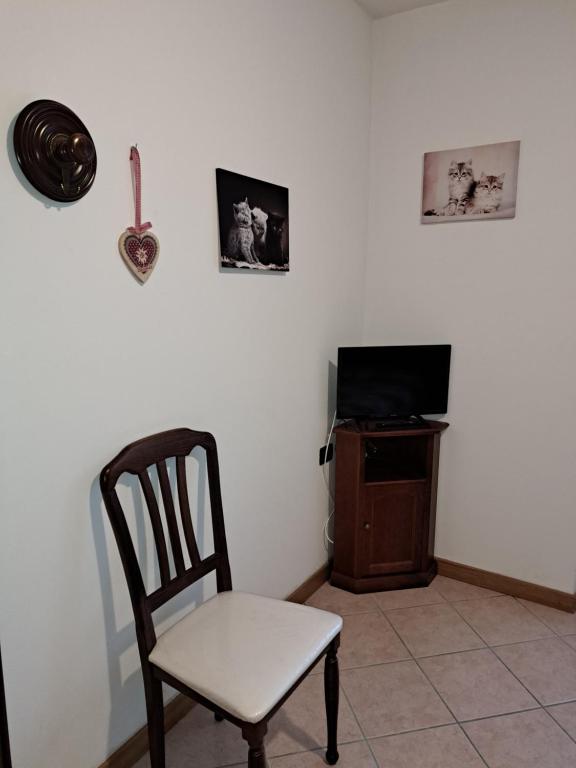 TV a/nebo společenská místnost v ubytování Appartamento panoramico a due passi dal Tonale
