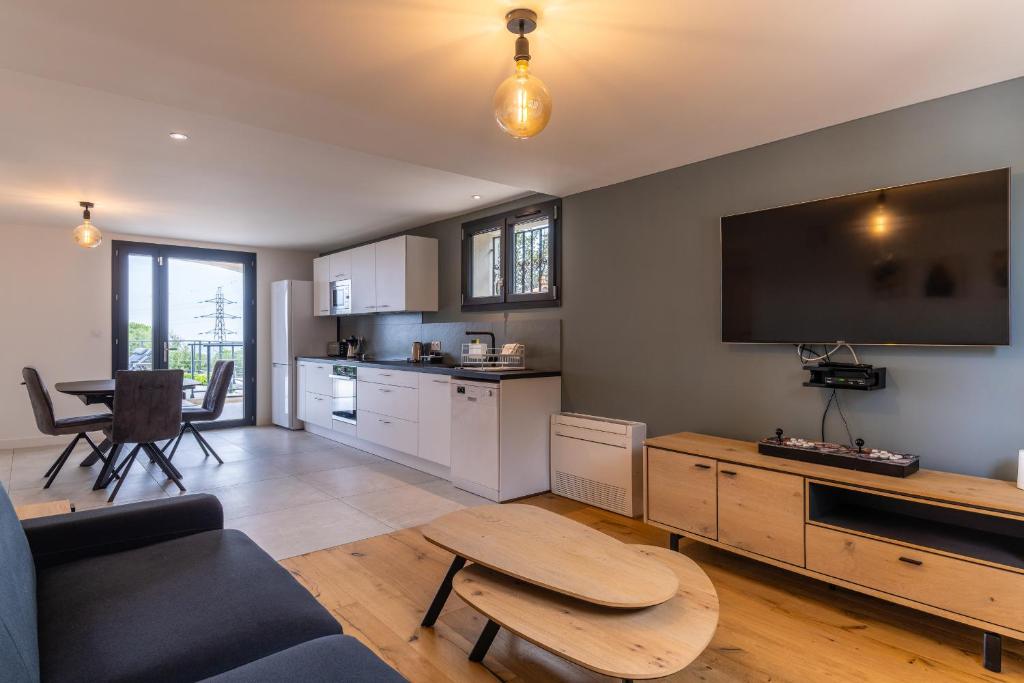 Kuchyň nebo kuchyňský kout v ubytování Mas Sureda - Evasion luxueuse avec vue panoramique