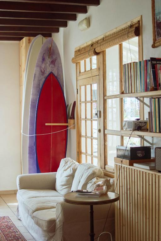 Posezení v ubytování L'escale Surf Hostel - Auberge de jeunesse