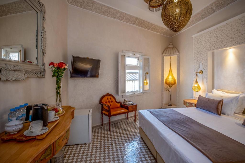 Postel nebo postele na pokoji v ubytování Riad Glatt K