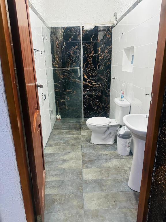 Koupelna v ubytování Casa Palmamar