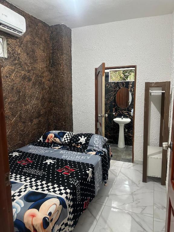 Postel nebo postele na pokoji v ubytování Casa Palmamar