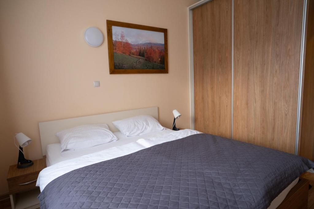 Postel nebo postele na pokoji v ubytování Apartamenty Sadowy