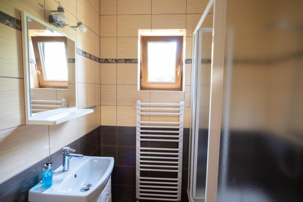 Koupelna v ubytování Apartamenty Sadowy