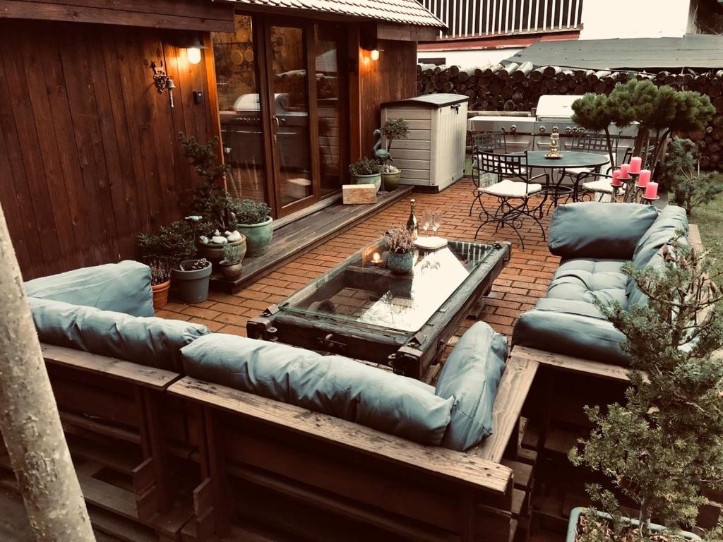 Oleskelutila majoituspaikassa Tiny House Všemily