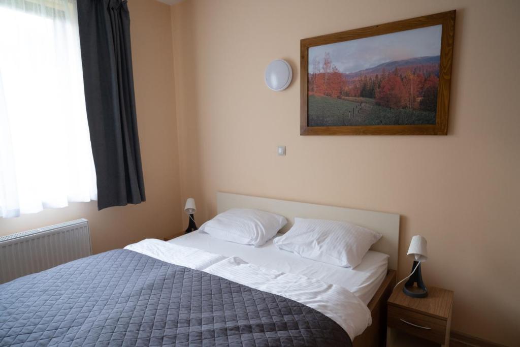 Postel nebo postele na pokoji v ubytování Apartamenty Sadowy