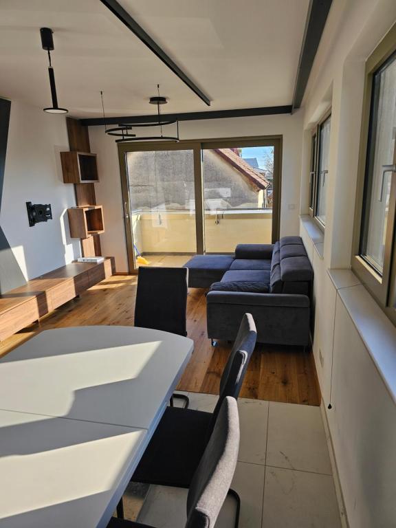 Posezení v ubytování 3 Zimmer Wohnung
