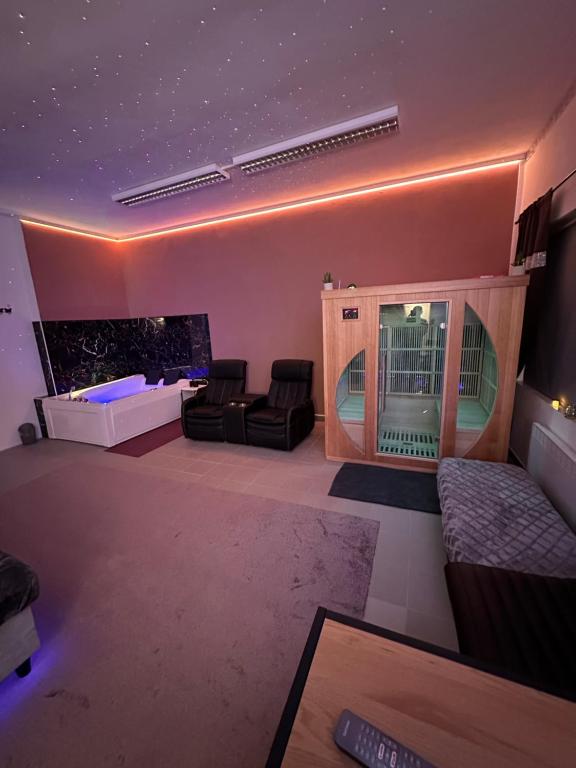 TV a/nebo společenská místnost v ubytování Relax studio Cheb