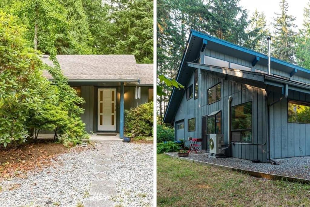 a house before and after being remodeled at Whidbey Gathering Place BY Betterstay in Coupeville